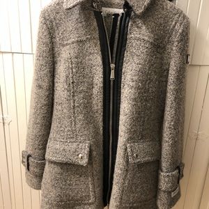 Calvin Klein Wool Coat with faux fur hood